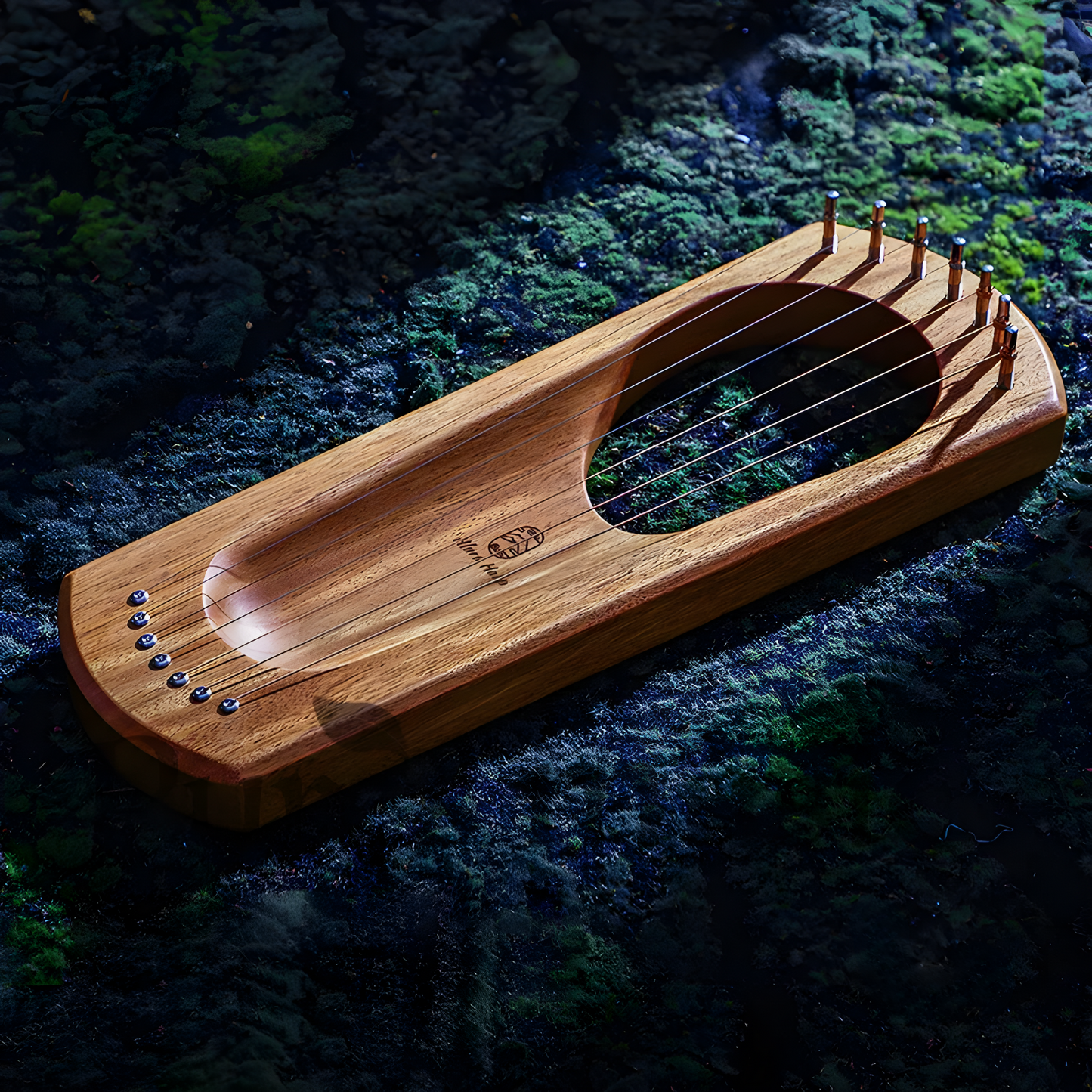 7-string Lyre Harp ’Light on Earth’ design - LYRE-LOE7