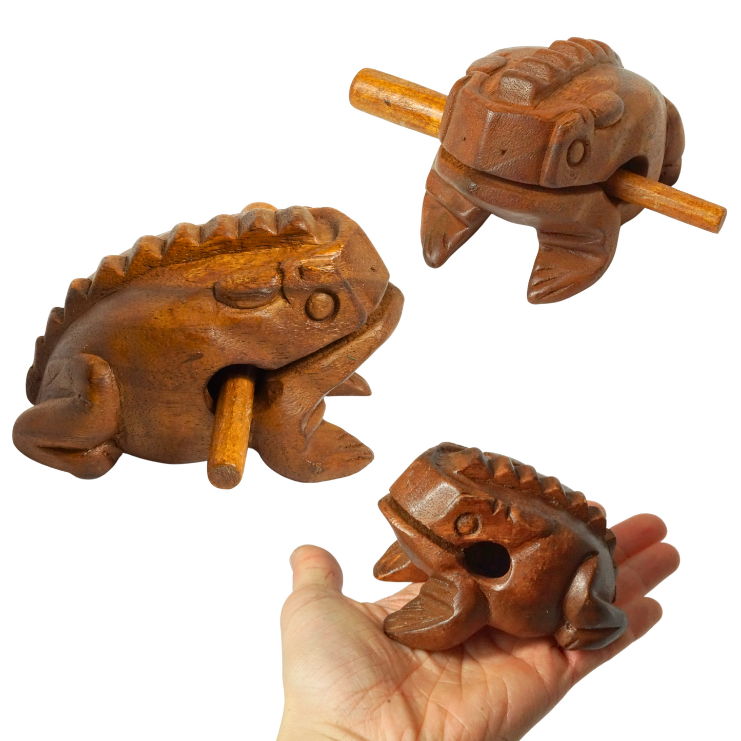 GMP Frog Guiro Dark-Stained - FROG-S-(8 Sizes) - Groove Masters Percussion