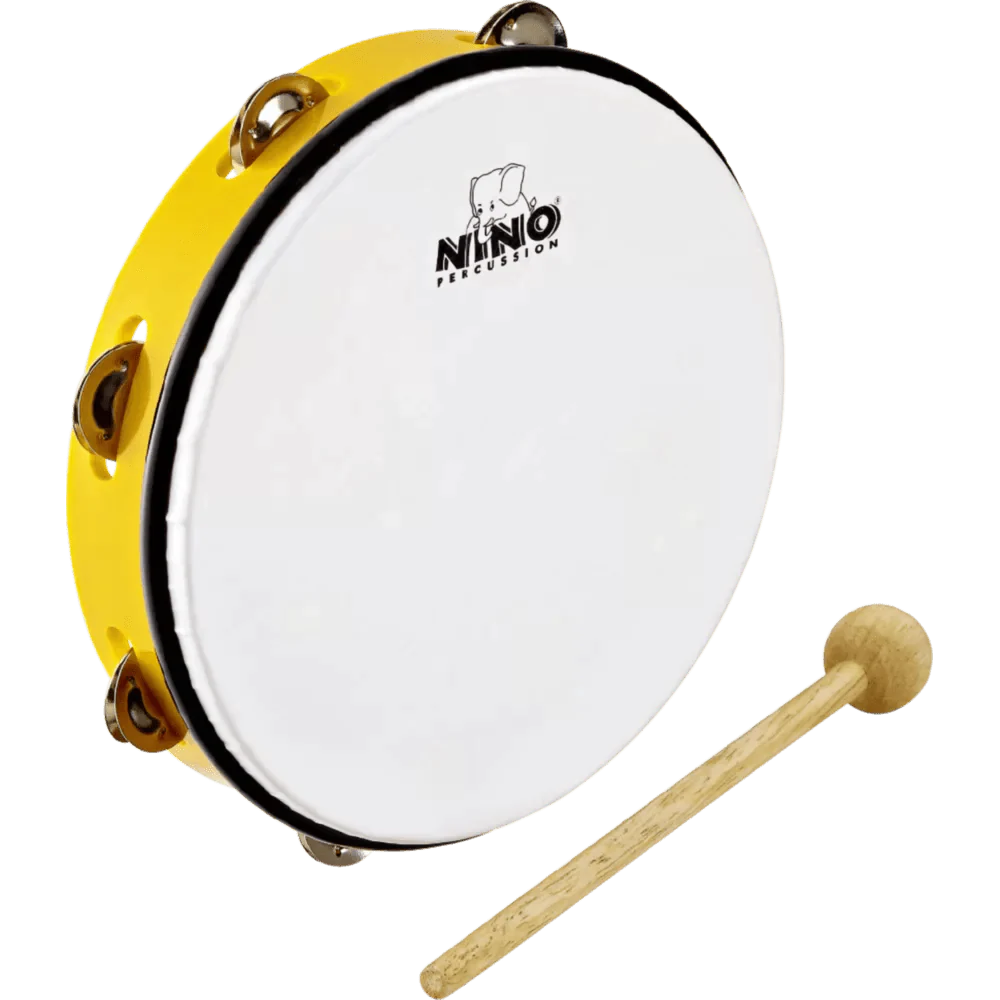 NINO 10" Tambourine w/ Head (4 Colours) - Empire Music Co. Ltd-Tambourines-NINO