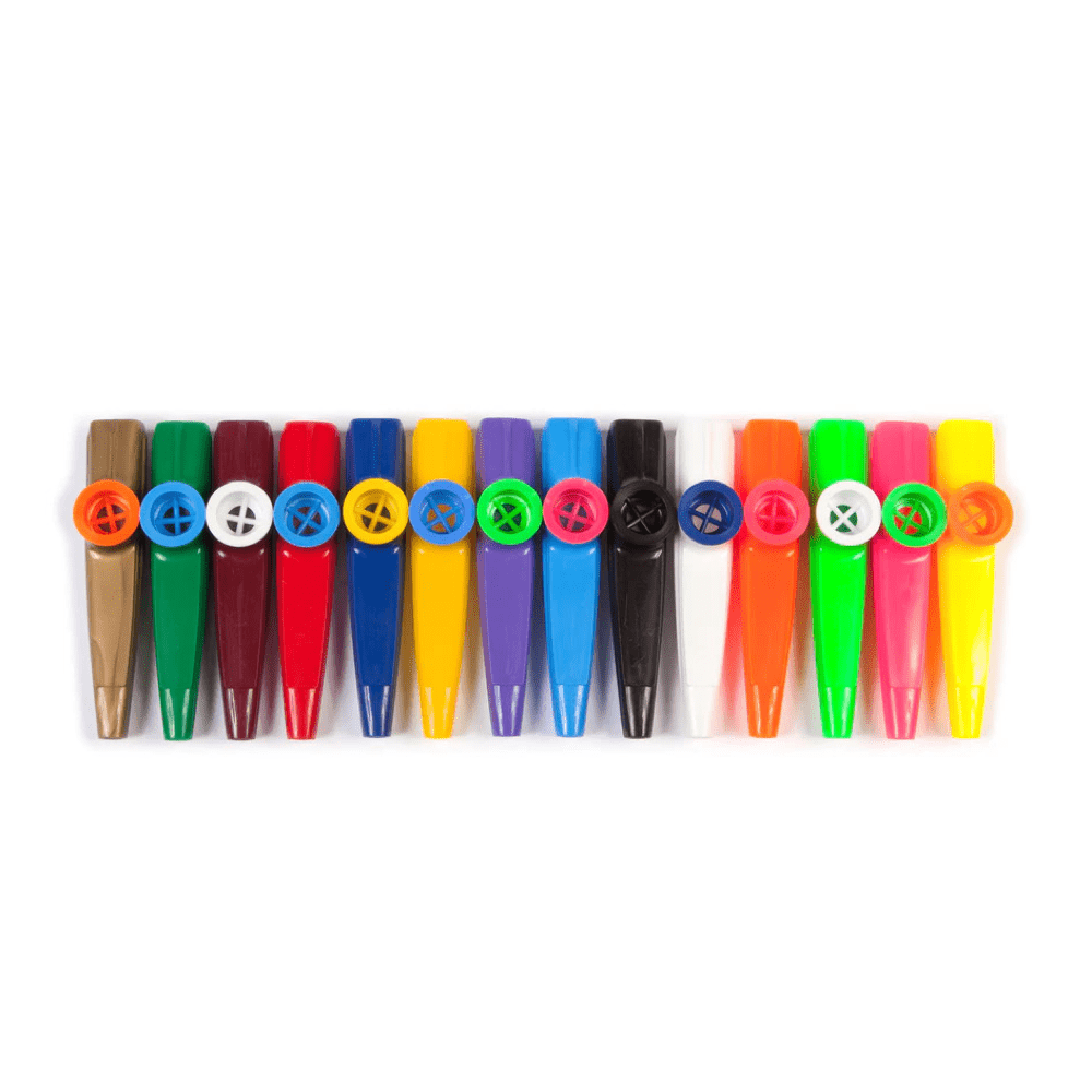 Lot De 18 Kazoos En Plastique - 6 Couleurs - Instrument De Musique Avec Membrane Pour Fêtes, Enfants Et Cadeaux
