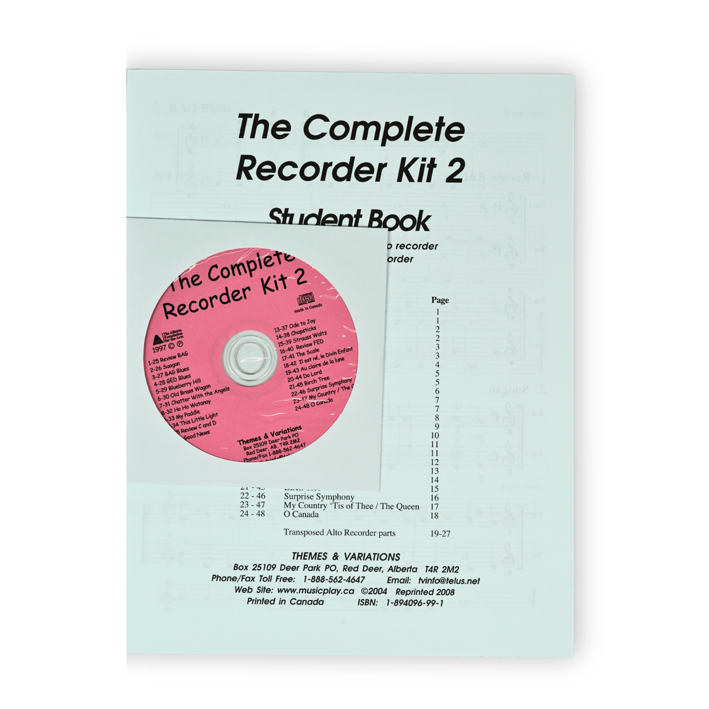 The Complete Recorder Kit 2, Student Book by Denise Gagné + CD - Q335 - Empire Music Co. Ltd-Books-EMUS