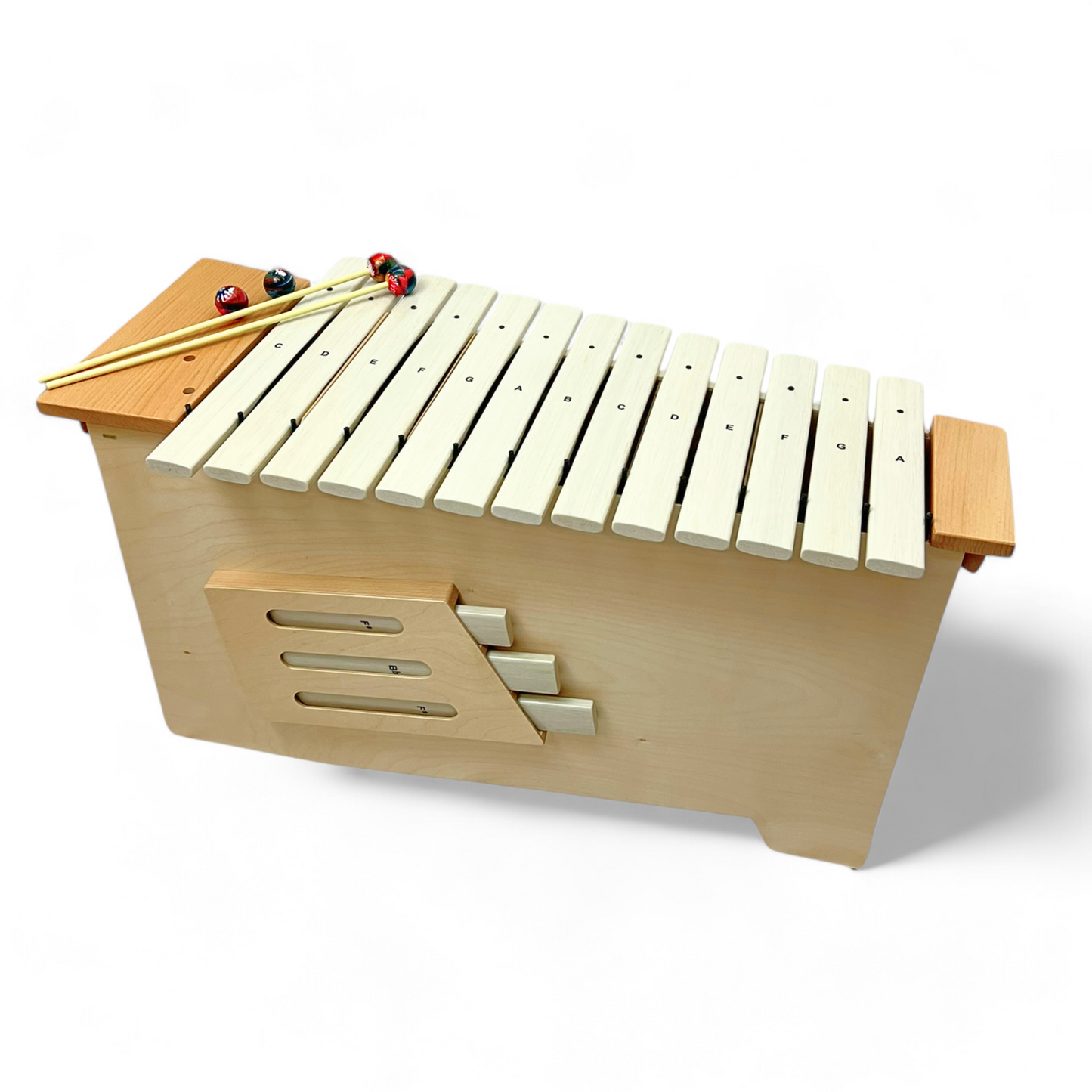 EMUS White Bass Fibreglass Xylophone - EFBW-16