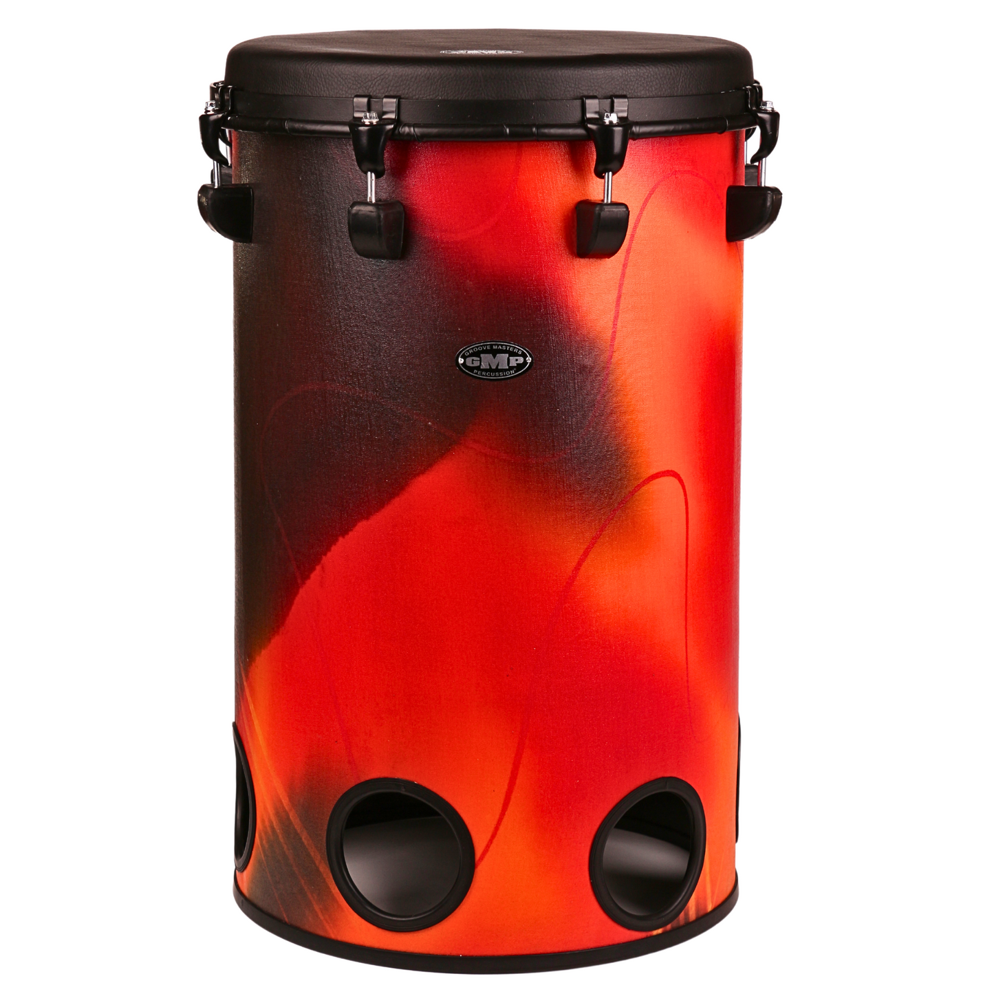 3-Piece Tuneable Tubolo Abstract Orange - TUBO-TU-SET3-10C - Groove Masters Percussion