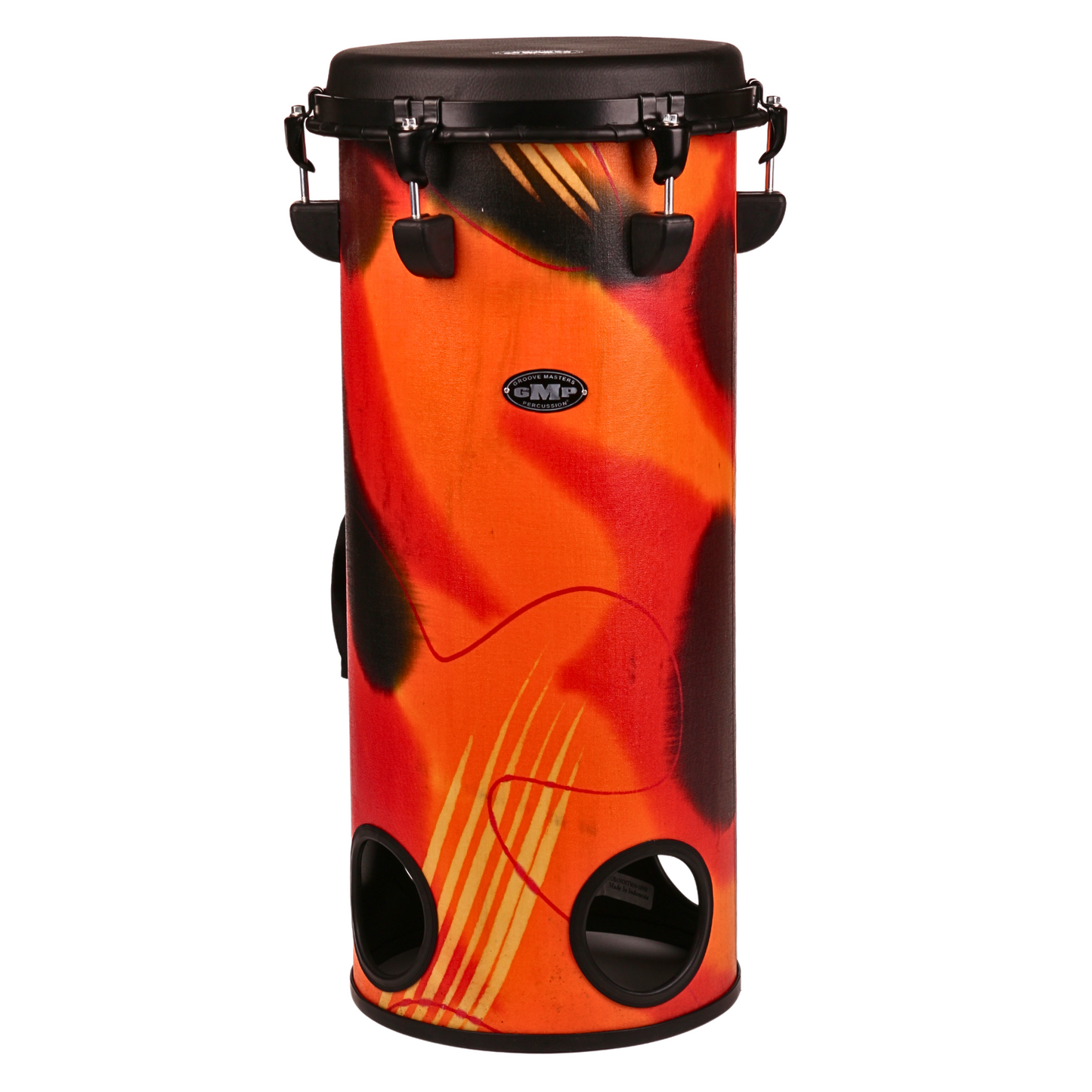 3-Piece Tuneable Tubolo Abstract Orange - TUBO-TU-SET3-10C - Groove Masters Percussion