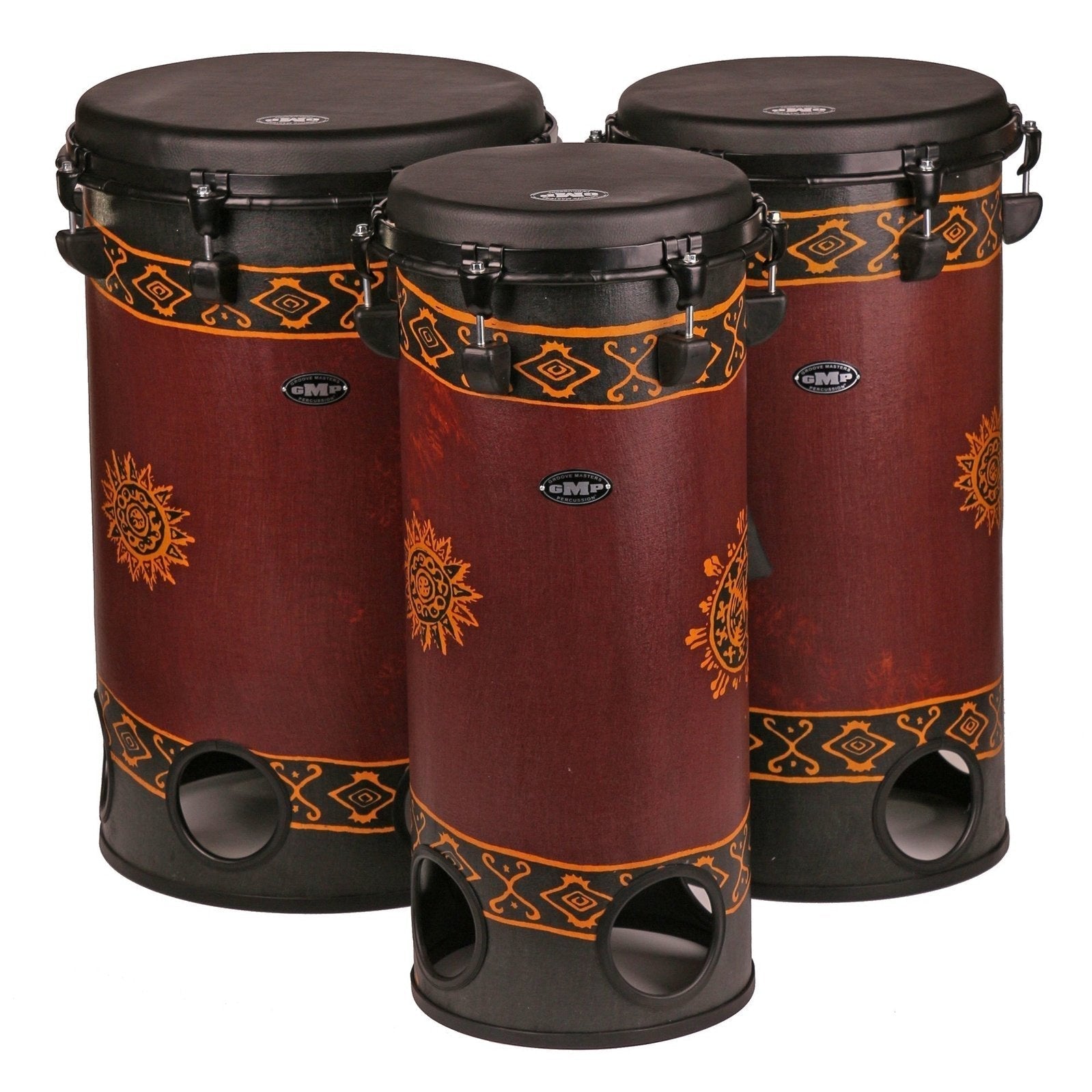 3-Piece Tuneable Tubolo Set Baliku Chocolate - TUBO-TU-SET3-8C - Groove Masters Percussion