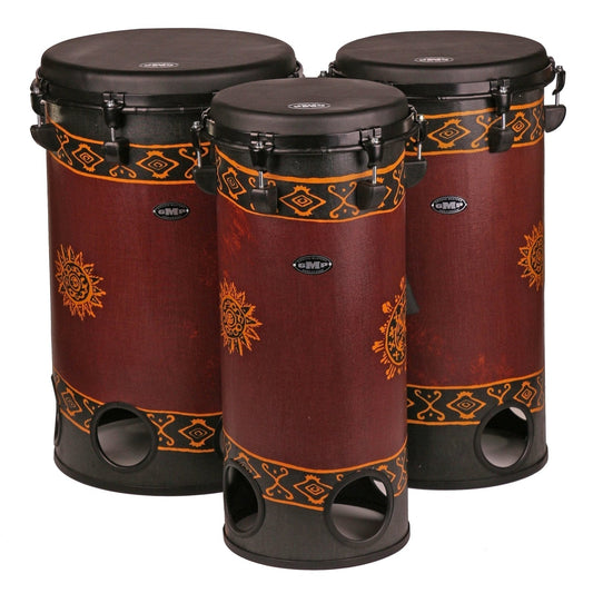 3-Piece Tuneable Tubolo Set Baliku Chocolate - TUBO-TU-SET3-8C - Groove Masters Percussion