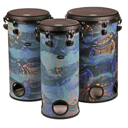 3-Piece Tuneable Tubolo Set Ocean Blue -TUBO-TU-SET3-1C - Groove Masters Percussion