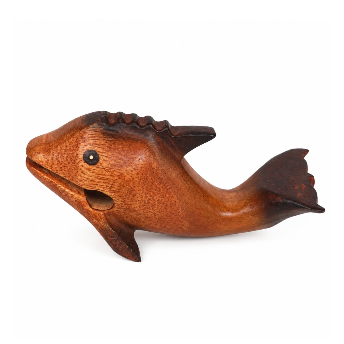 GMP Wooden Dolphin Guiro & Whistle with Scraper, 5" - DOLPHIN