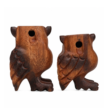 GMP wooden owl whistles, 3" and 4" (OWL-3, OWL-4)