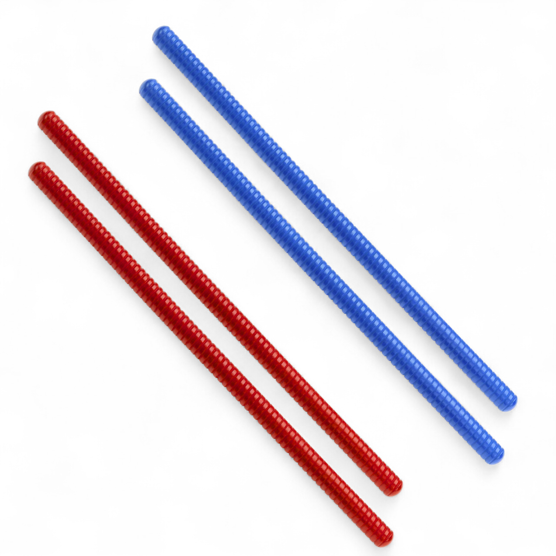 CLAVES | EMUS: RHYTHM STICKS PAIR FLUTED - E635 (RED OR BLUE)