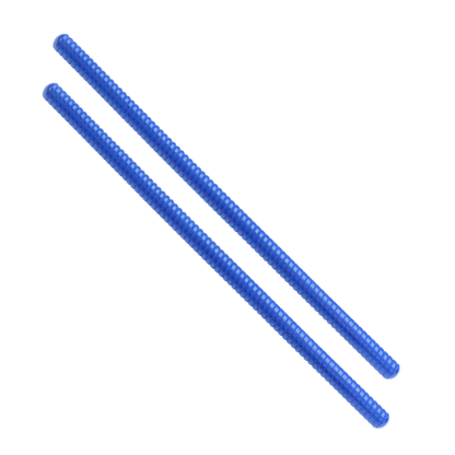 CLAVES | EMUS: RHYTHM STICKS PAIR FLUTED - E635 (RED OR BLUE)