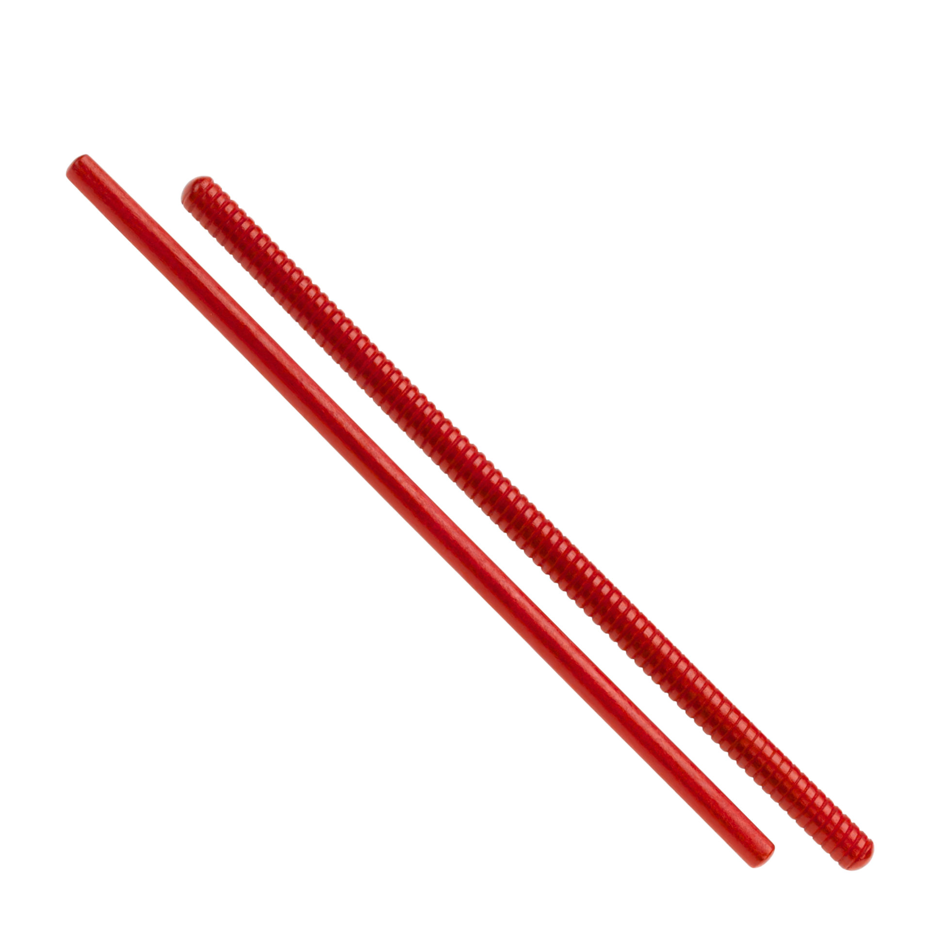 MUSICAL INSTRUMENTS | EMUS: RHYTHM STICKS PAIR FLUTED & PLAIN - E634 (RED