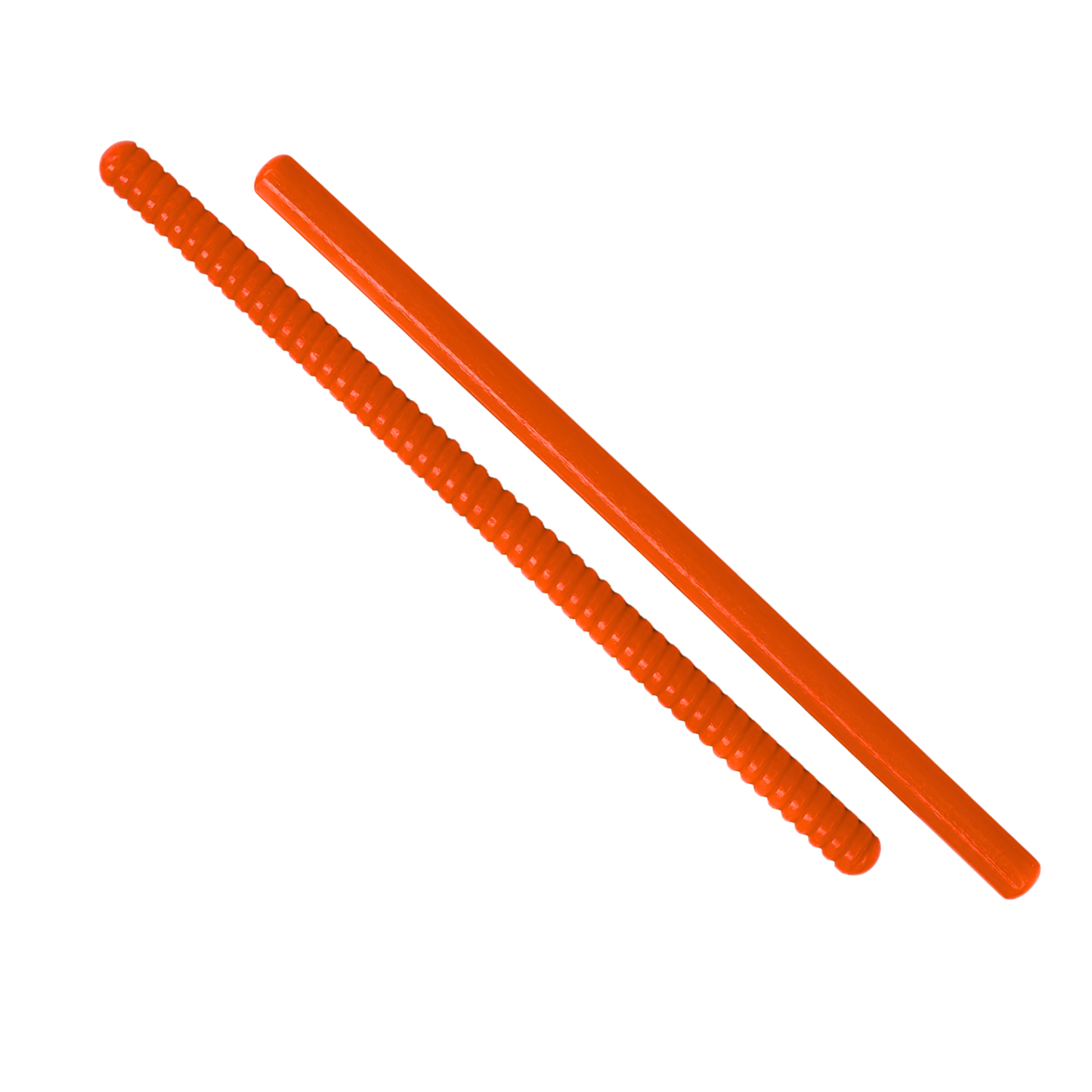 Bâtons de rythme pour enfants, cannelé et lisse, orange- E632T