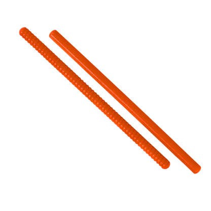 Bâtons de rythme pour enfants, cannelé et lisse, orange- E632T