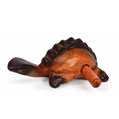 GMP Wooden Turtle Guiro with Scraper, 5" - TURTLE