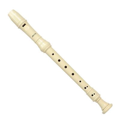 AULOS E302 German-fingering soprano recorder in ivory, front view