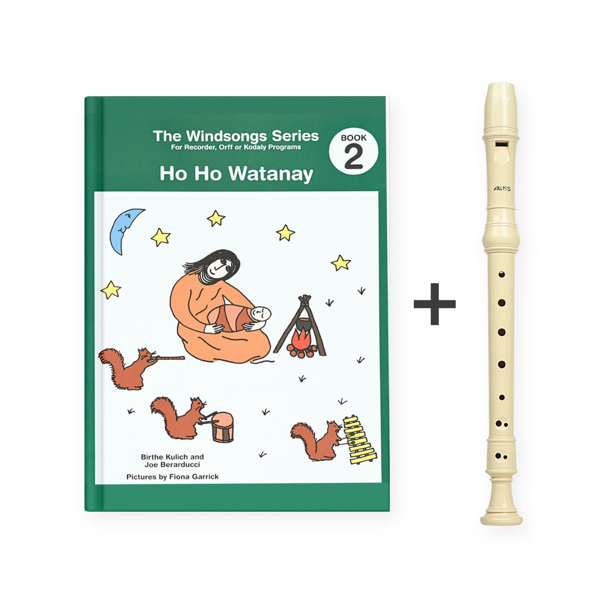 AULOS E302 German recorder + Windsongs Book 2 bundle