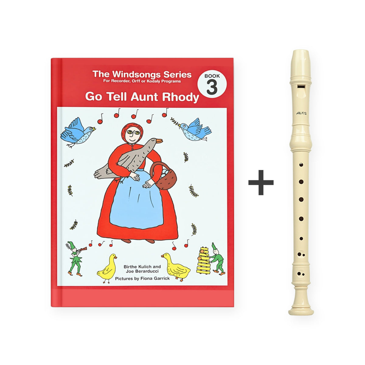 AULOS E302 German recorder + Windsongs Book 3 bundle
