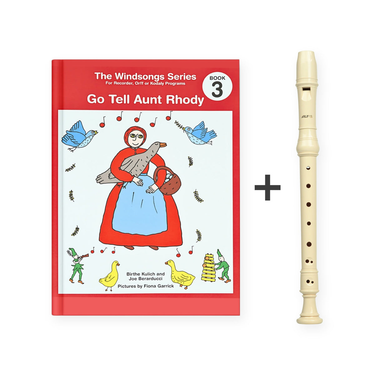 AULOS E303 English recorder + Windsongs Book 3 bundle