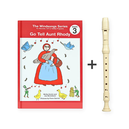 AULOS E303 English recorder + Windsongs Book 3 bundle