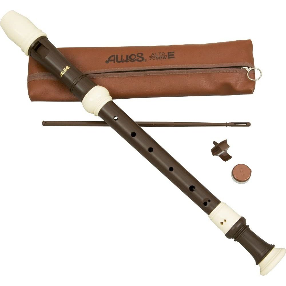 AULOS Haka Style Alto English/Baroque Recorder, Wood Grain - E709BW - Empire Music Co. Ltd-Recorders-Aulos