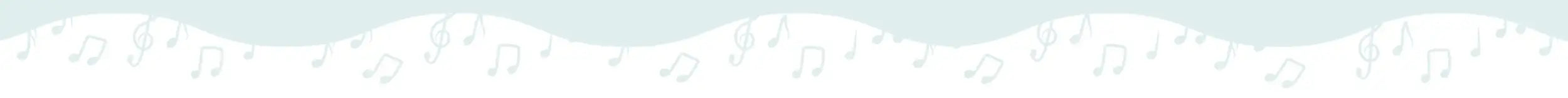 A delicate, light gray musical note pattern stretches across a soft white background.