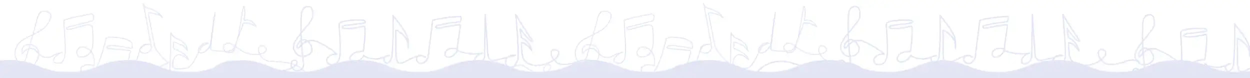 A delicate, light purple musical note border with a subtle gradient effect.