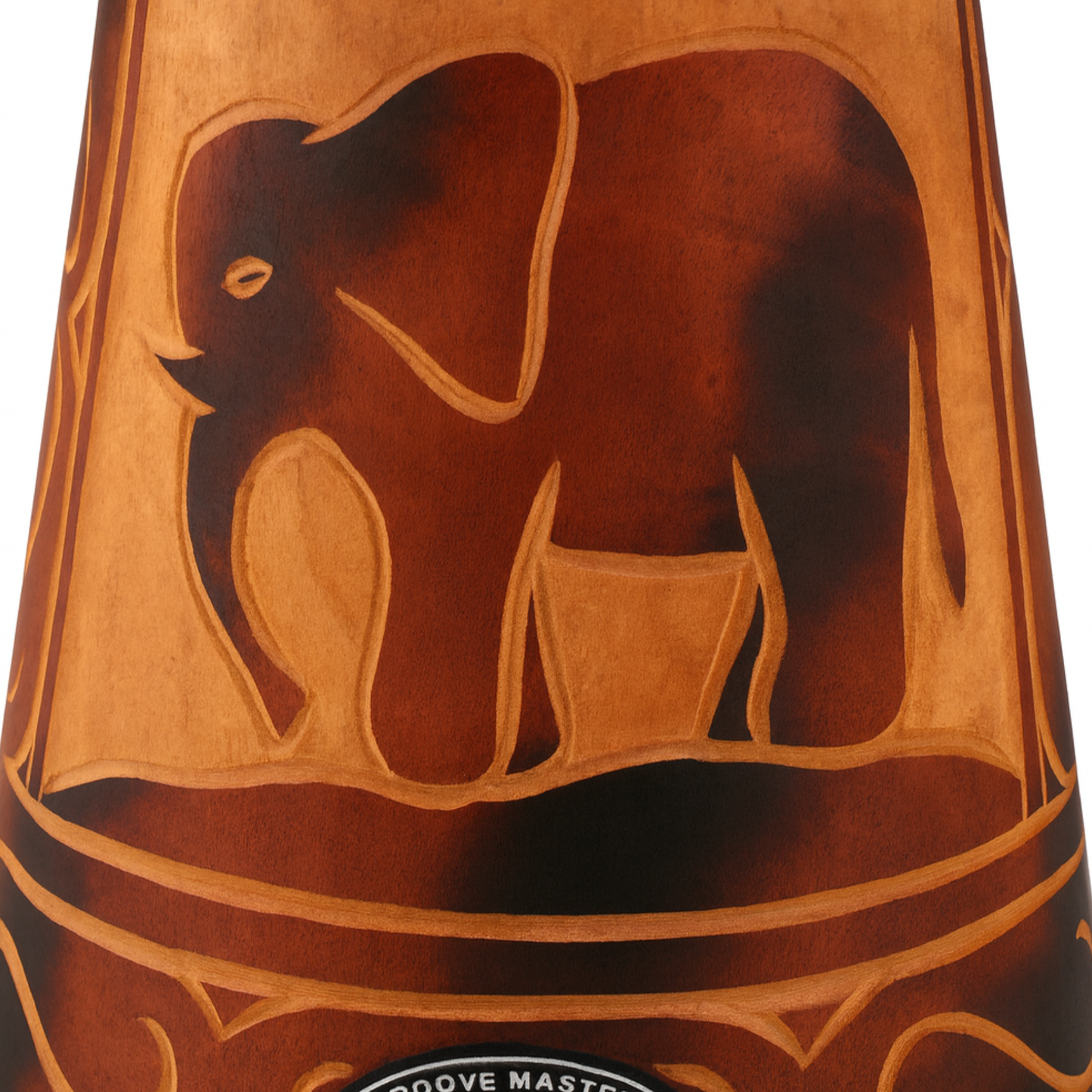 GMP Elephant Carved Djembe - DJ40ZC-B2 (3 sizes)