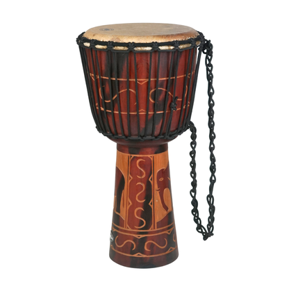 Djembe de GMP, motif Éléphant - DJ40ZC-B2 (3 tailles)