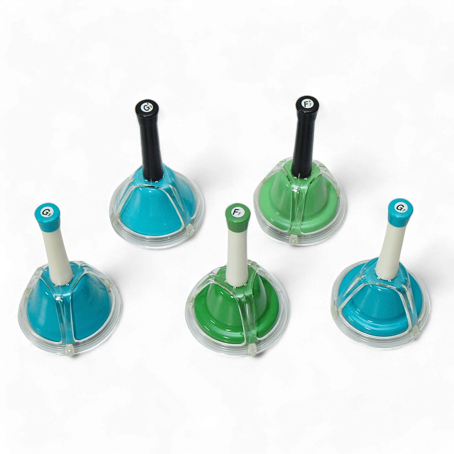 EMUS 5-Note Junior Hand-Bell Set with Push Buttons Extension - JHB-625 - Hand Bells & Chimes