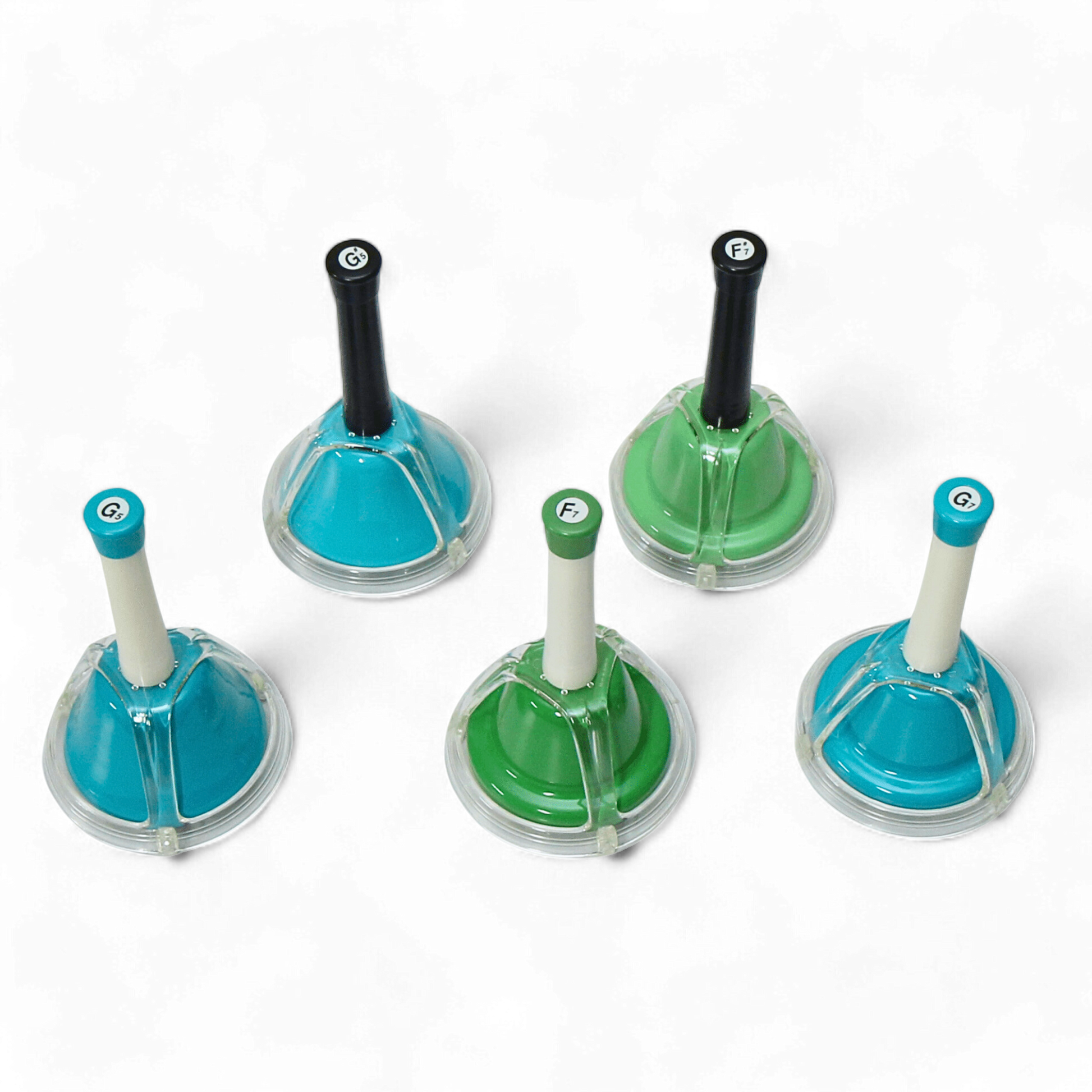 EMUS 5-Note Junior Hand-Bell Set with Push Buttons Extension - JHB-625 - Hand Bells & Chimes