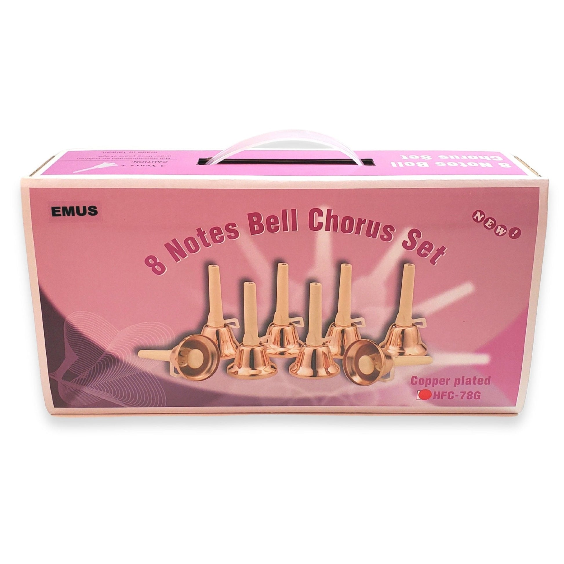 EMUS 8-Note Junior Hand-Bell Set, Gold - JHBG-8 - Empire Music Co. Ltd--EMUS