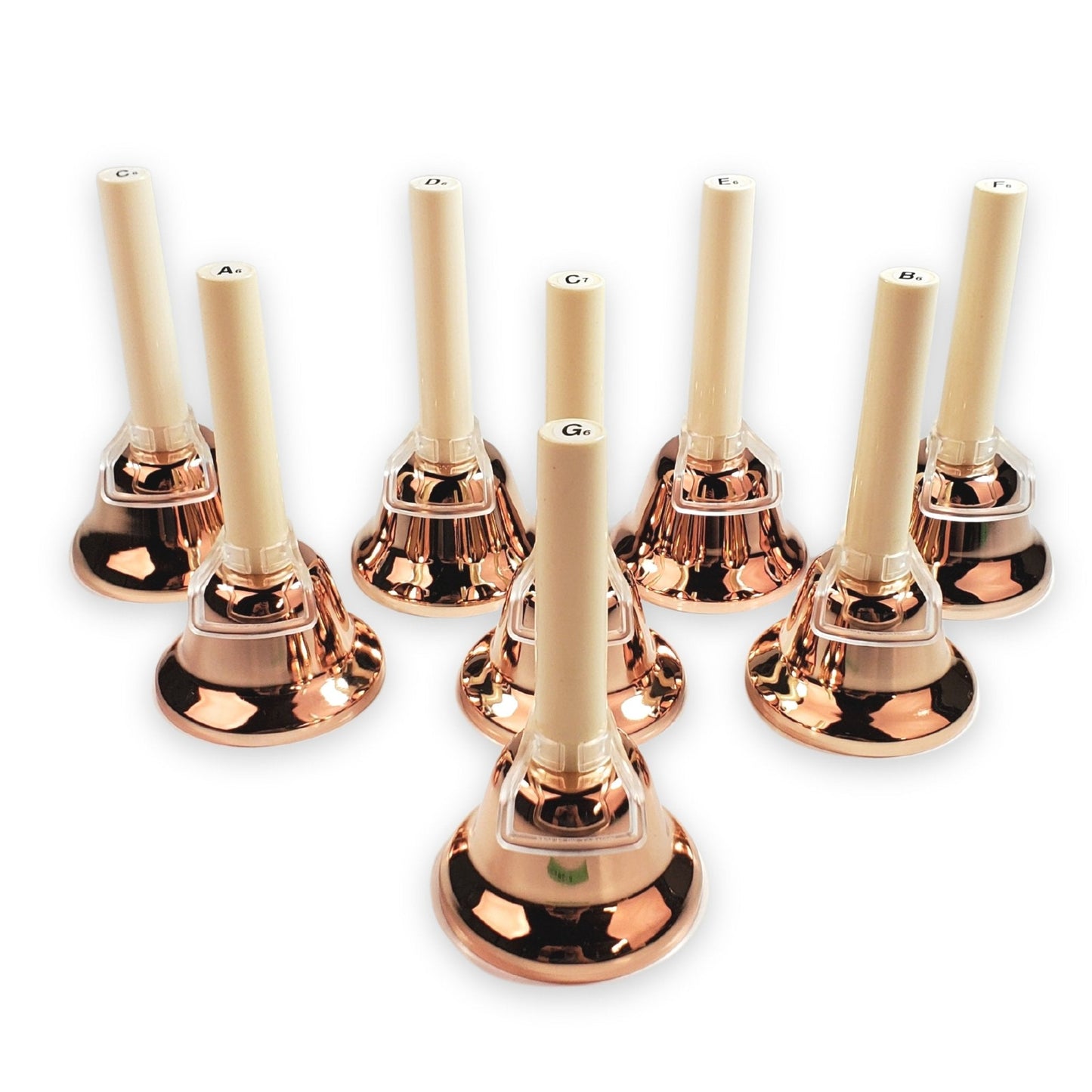 EMUS 8-Note Junior Hand-Bell Set, Gold - JHBG-8 - Empire Music Co. Ltd--EMUS