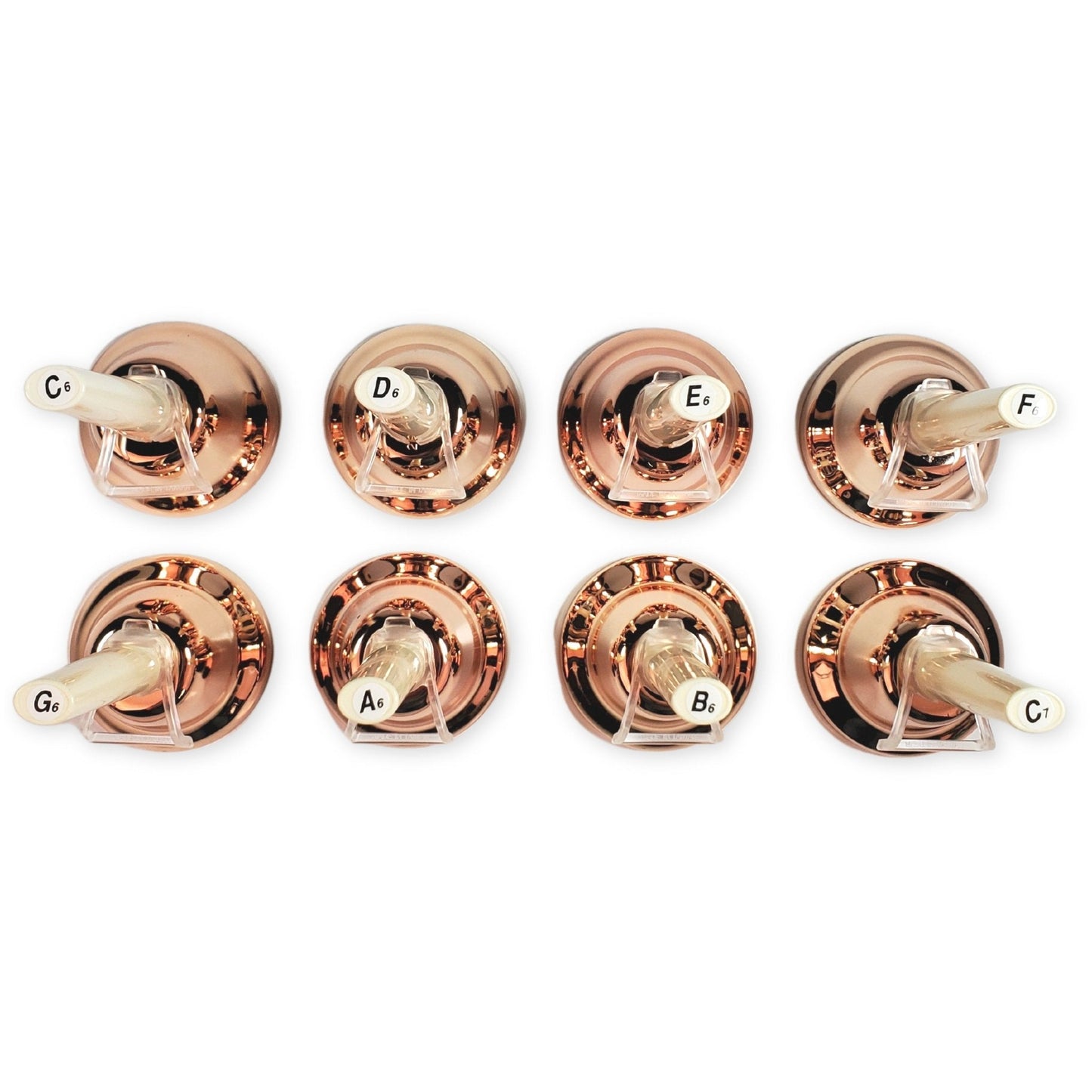 EMUS 8-Note Junior Hand-Bell Set, Gold - JHBG-8 - Empire Music Co. Ltd--EMUS