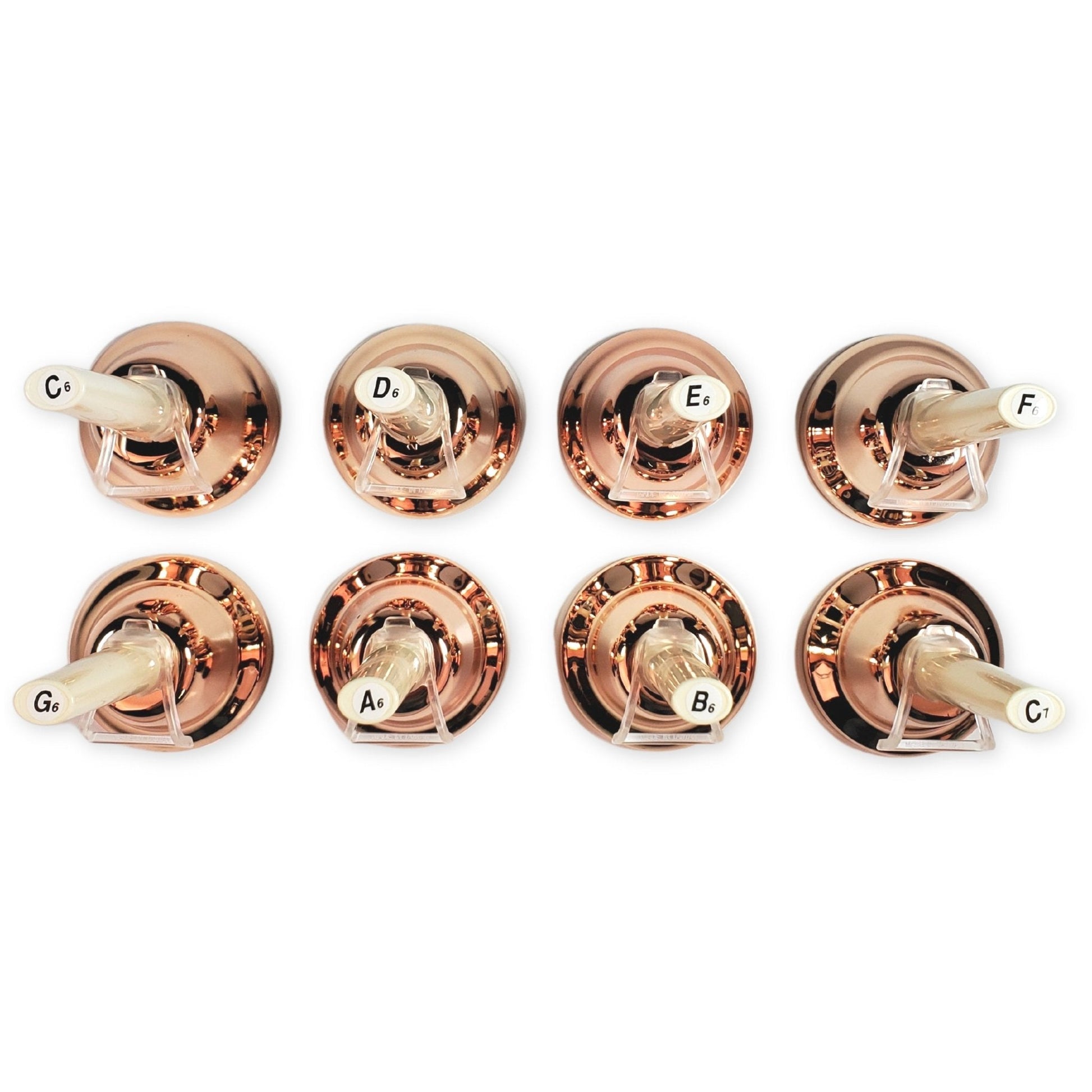 EMUS 8-Note Junior Hand-Bell Set, Gold - JHBG-8 - Empire Music Co. Ltd--EMUS