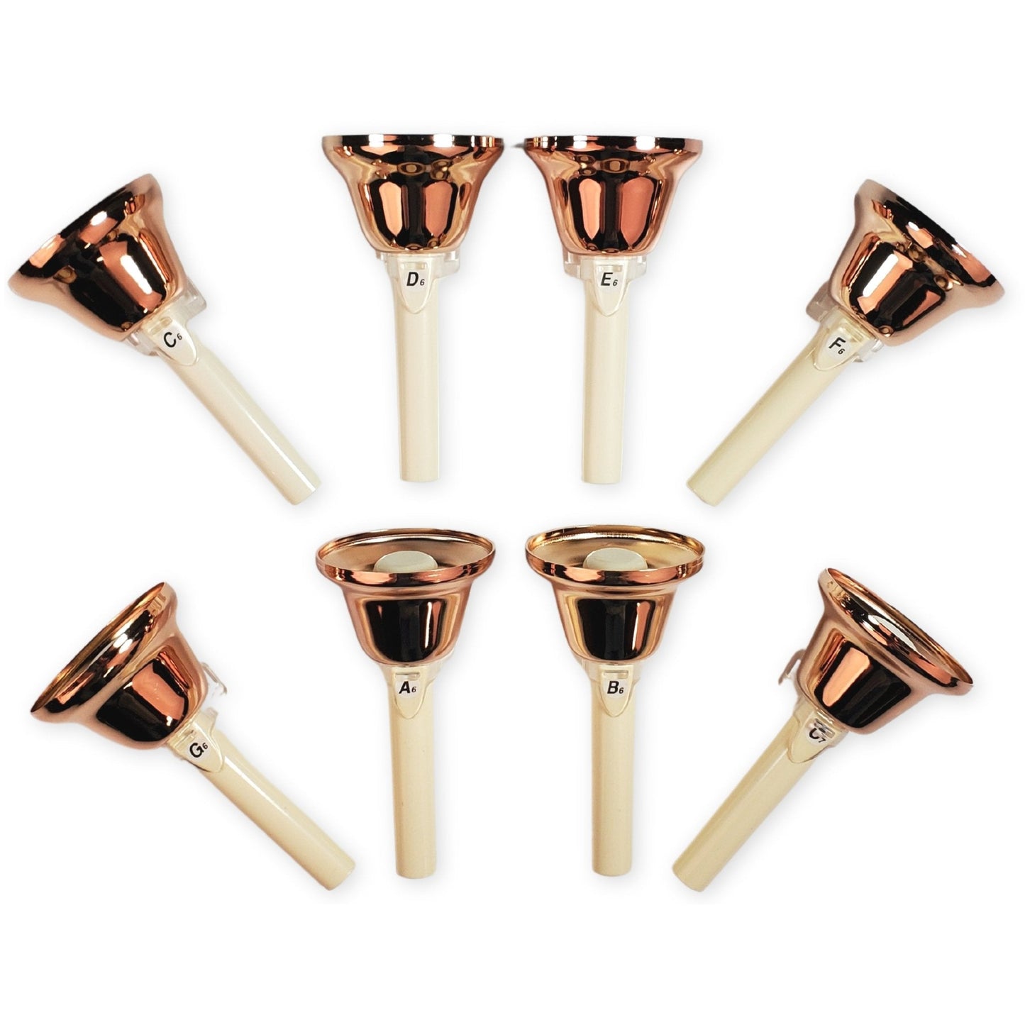 EMUS 8-Note Junior Hand-Bell Set, Gold - JHBG-8 - Empire Music Co. Ltd--EMUS