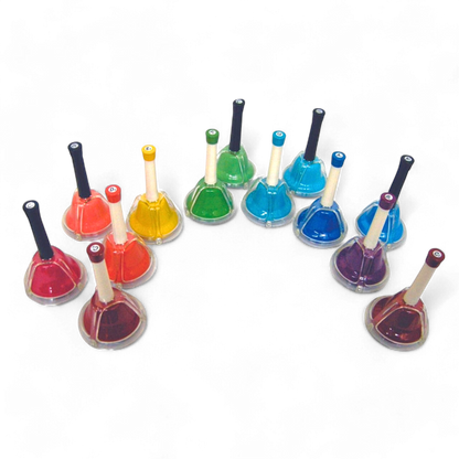 EMUS 13-Note Junior Hand Bell Set with Push Buttons - JHB-13 - Glockenspiels & Xylophones