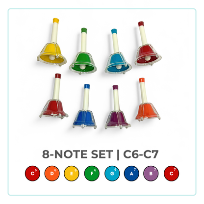 EMUS Junior Hand Bell Set with Push Buttons 8-Note - JHB-68