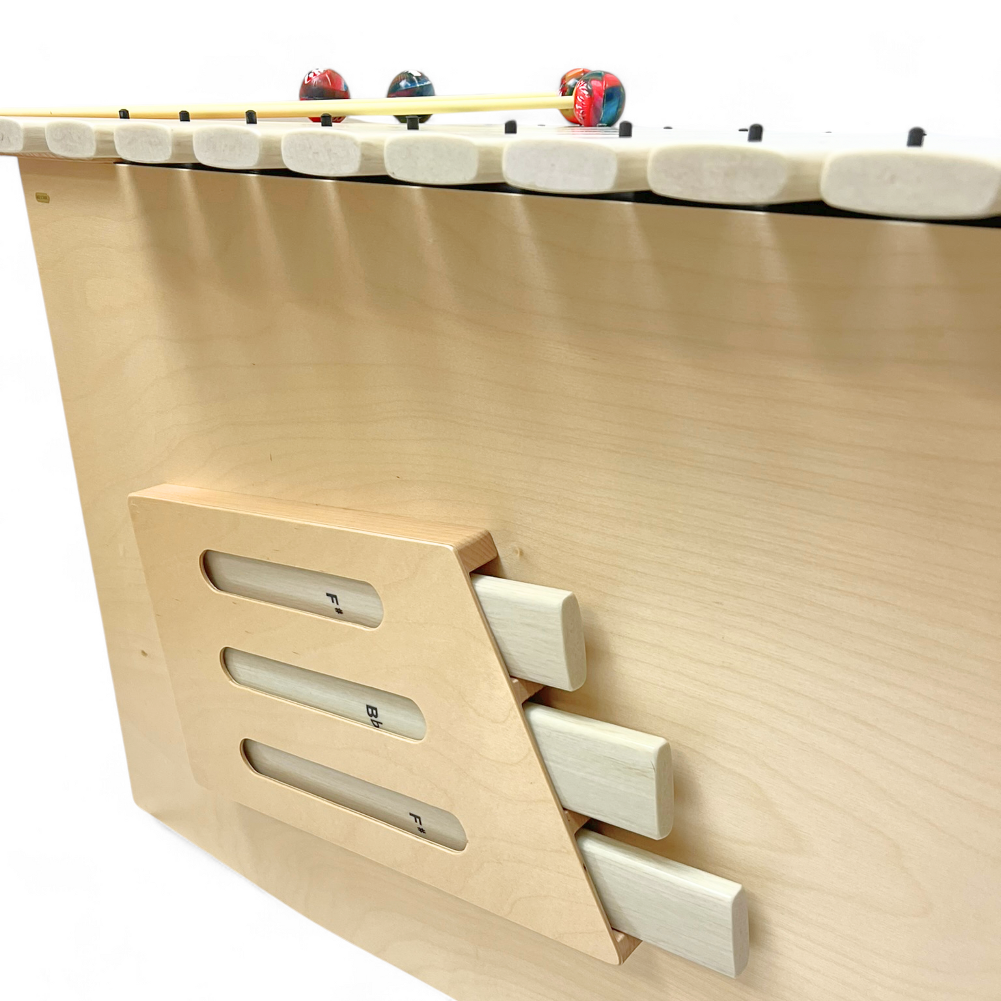 EMUS White Bass Fibreglass Xylophone - EFBW-16 - Glockenspiels & Xylophones