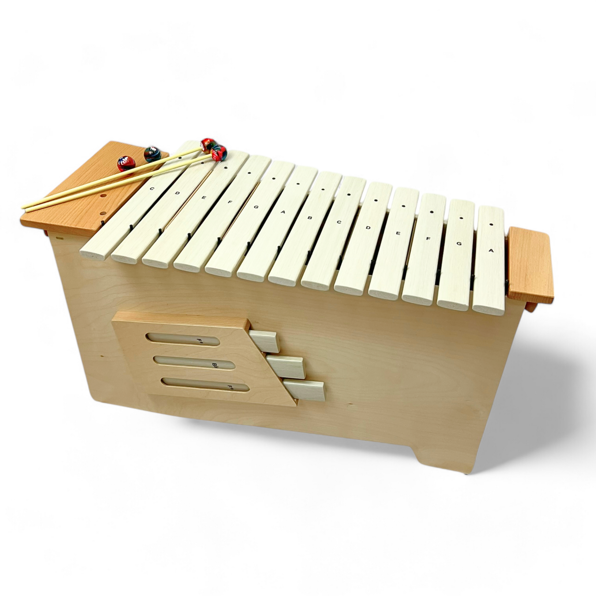 EMUS White Bass Fibreglass Xylophone - EFBW-16 - Glockenspiels & Xylophones