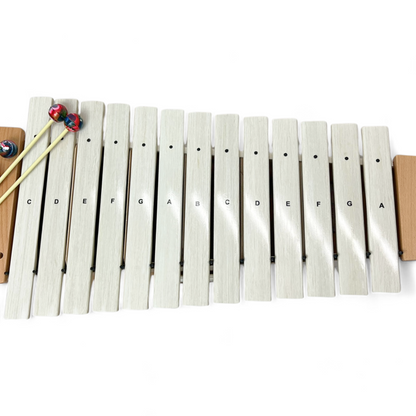 EMUS White Bass Fibreglass Xylophone - EFBW-16 - Glockenspiels & Xylophones