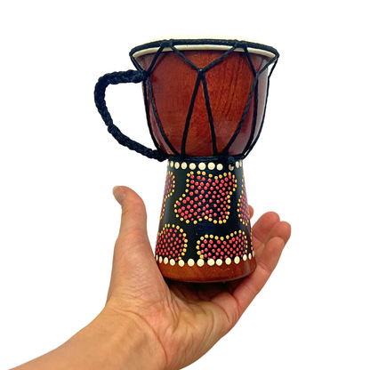 Djembes | Gmp Miniature Wood Dot Painted 4 Sizes 3.5’’ x 6’’ | Groove Masters Percussion
