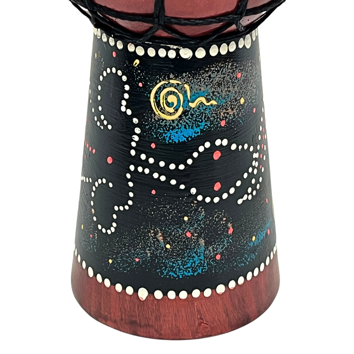 Djembes | Gmp Miniature Wood Dot Painted 4 Sizes | Groove Masters Percussion