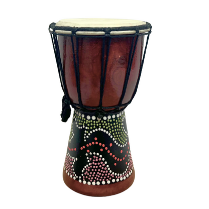 Djembes | Gmp Miniature Wood Dot Painted 4 Sizes | Groove Masters Percussion
