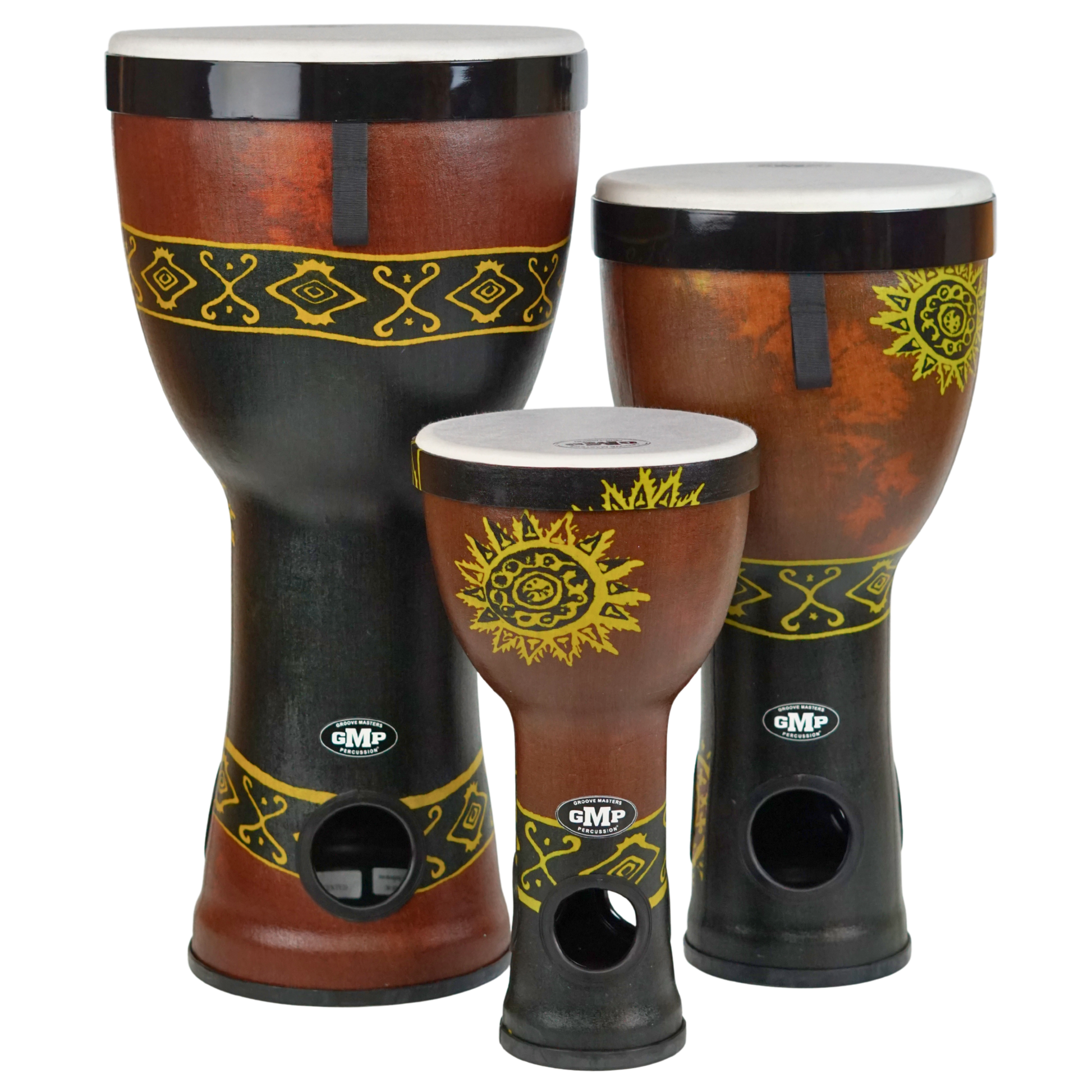 GMP Nesting AirDrums 3-pc Set (Baliku Chocolate) - NESTDRUM-8C - Groove Masters Percussion