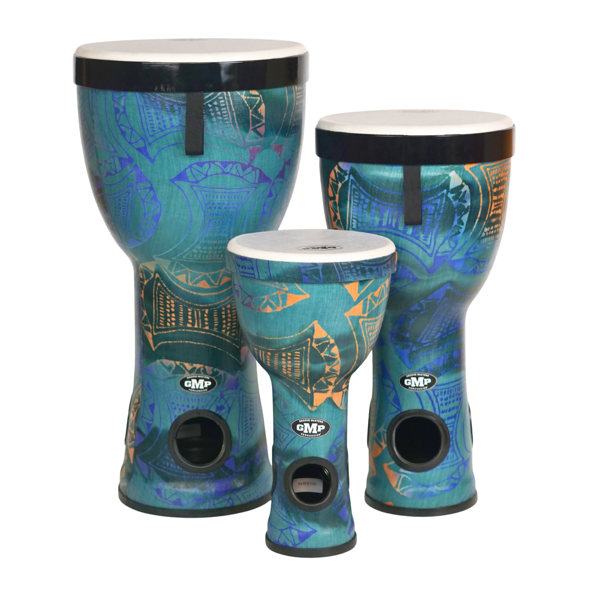 GMP Nesting AirDrums 3-pc Set (Ocean Blue) - NESTDRUM-1C - Groove Masters Percussion