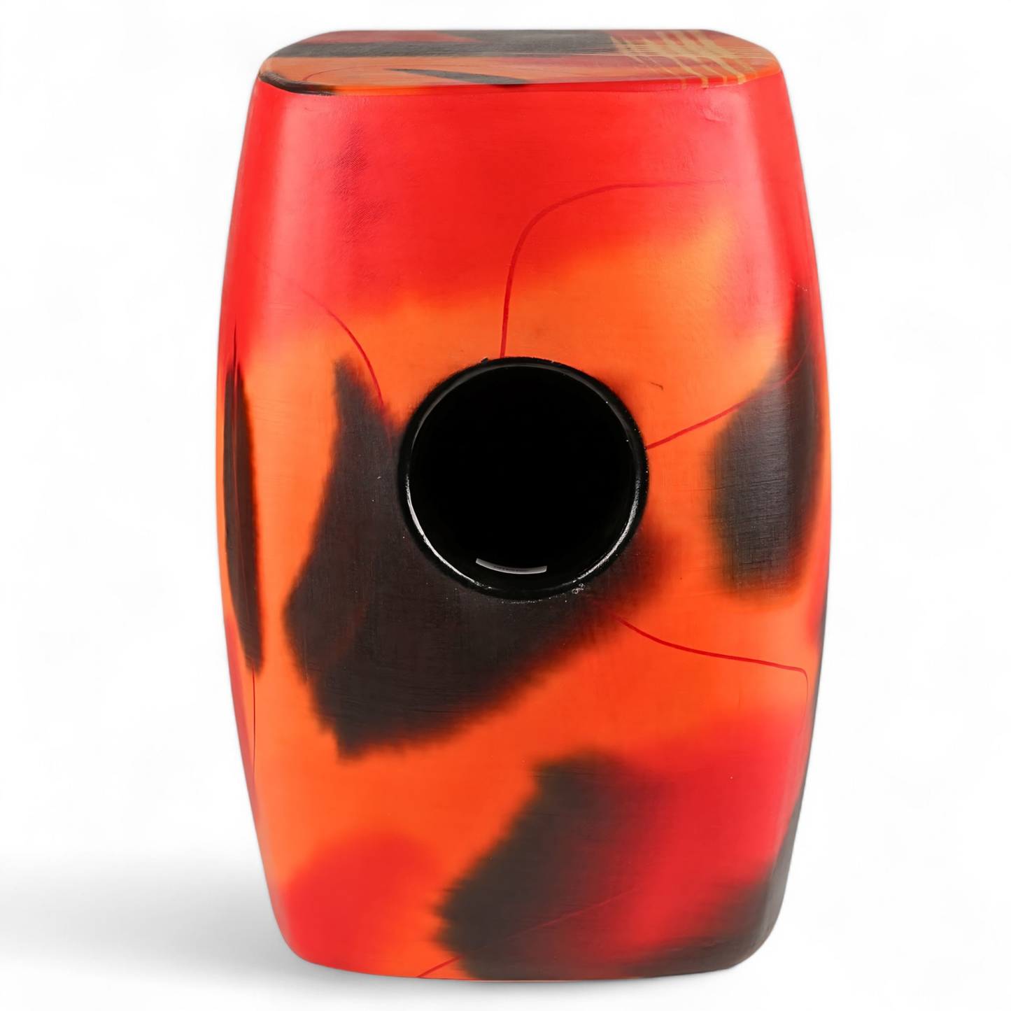 GMP Pro Bass Port Cajon Abstract Orange - CAJON-PVC-10C - Cajons