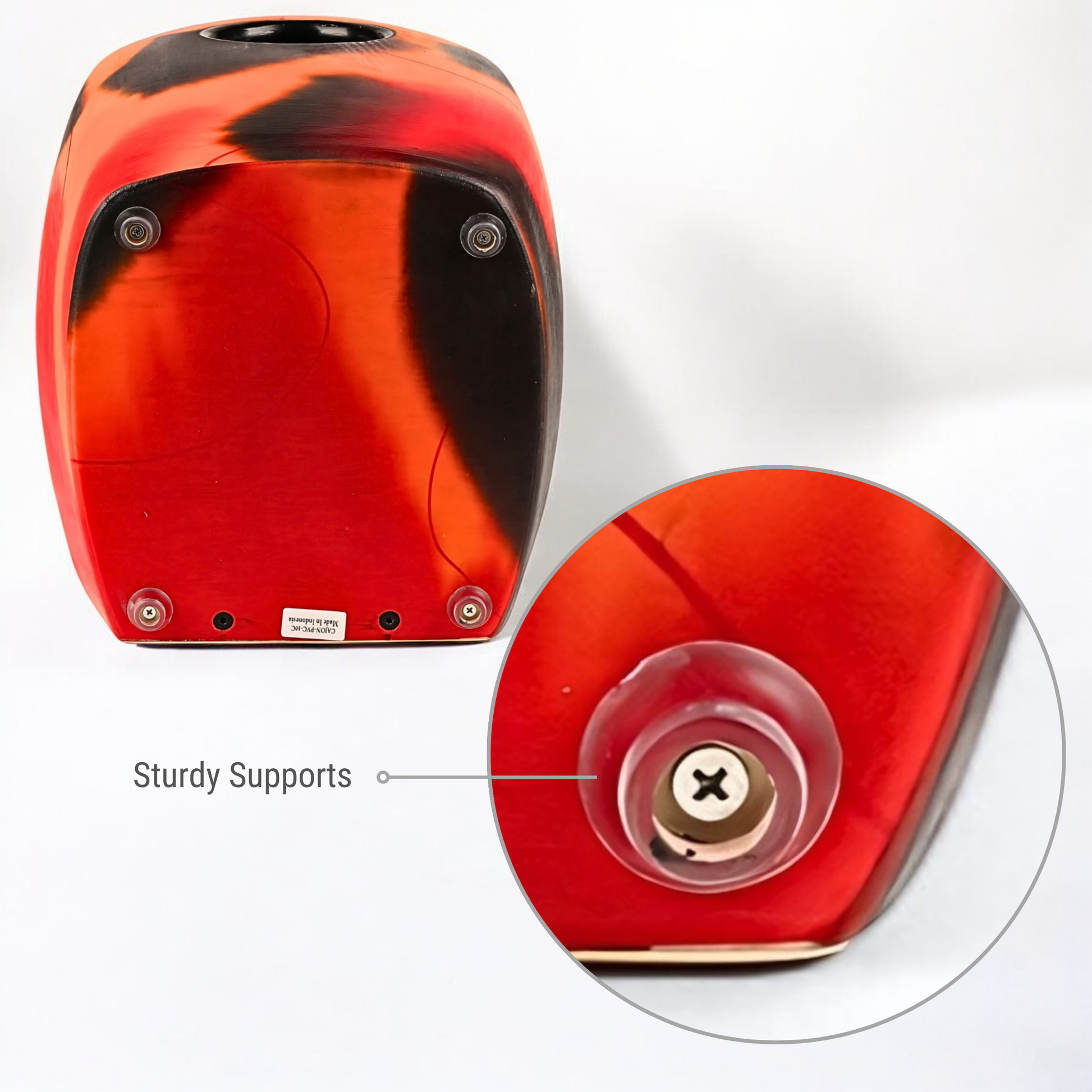 GMP Pro Bass Port Cajon Abstract Orange - CAJON-PVC-10C - Cajons