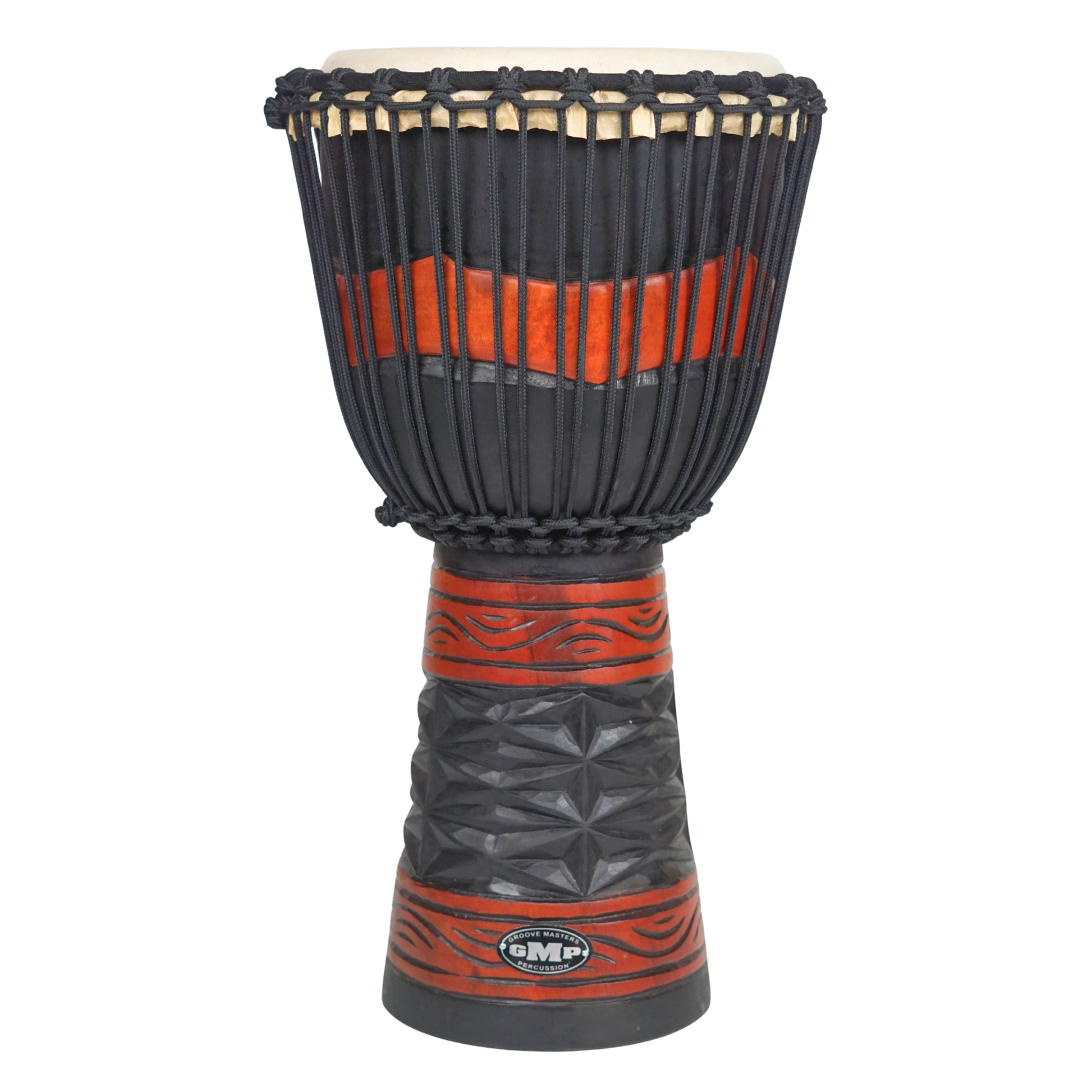 GMP Pro Series Djembe Red/Black - DAPRO_(choose size)-4 - Groove Masters Percussion