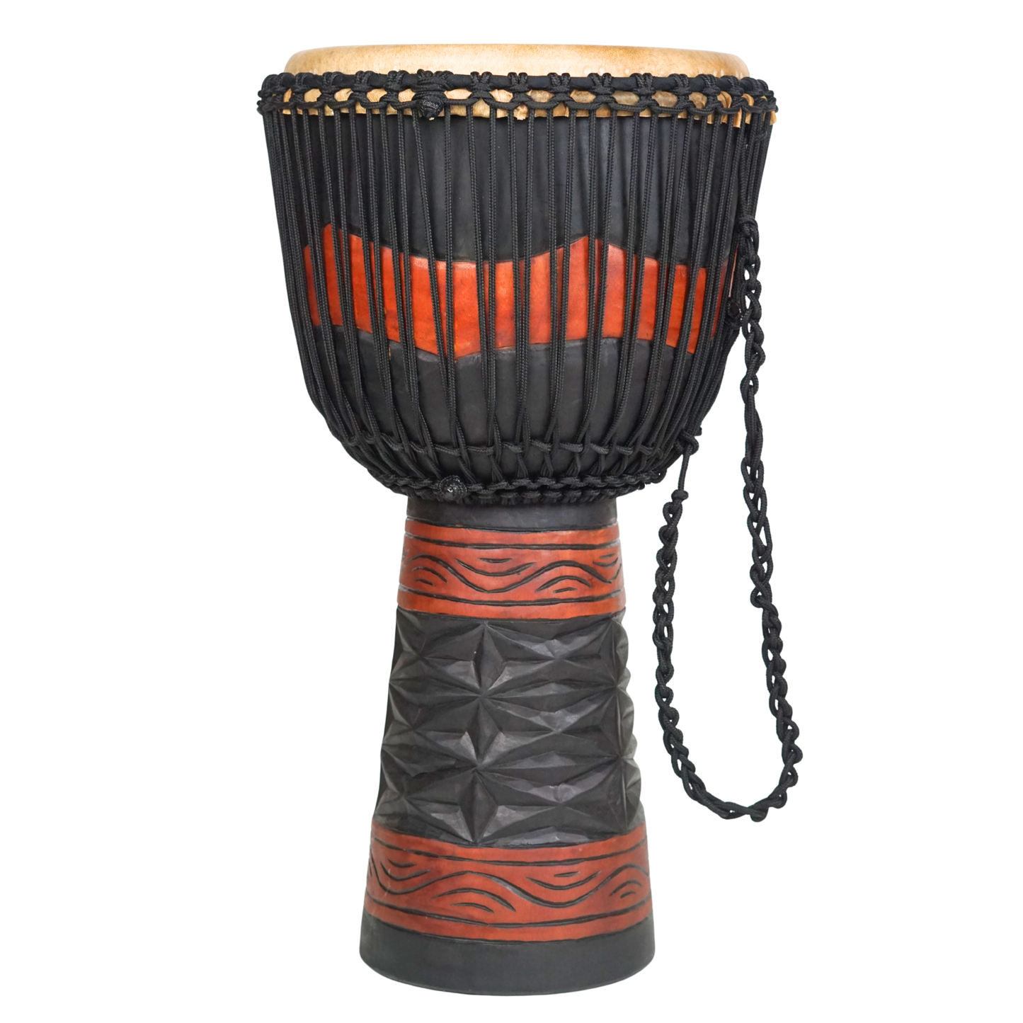 GMP Pro Series Djembe Red/Black - DAPRO_(choose size)-4 - Groove Masters Percussion